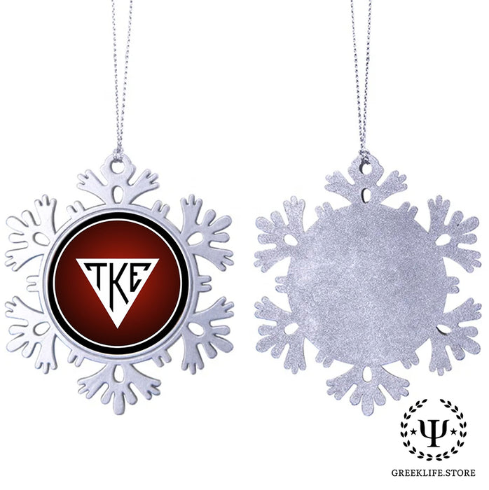 Tau Kappa Epsilon Christmas Ornament - Snowflake Metal