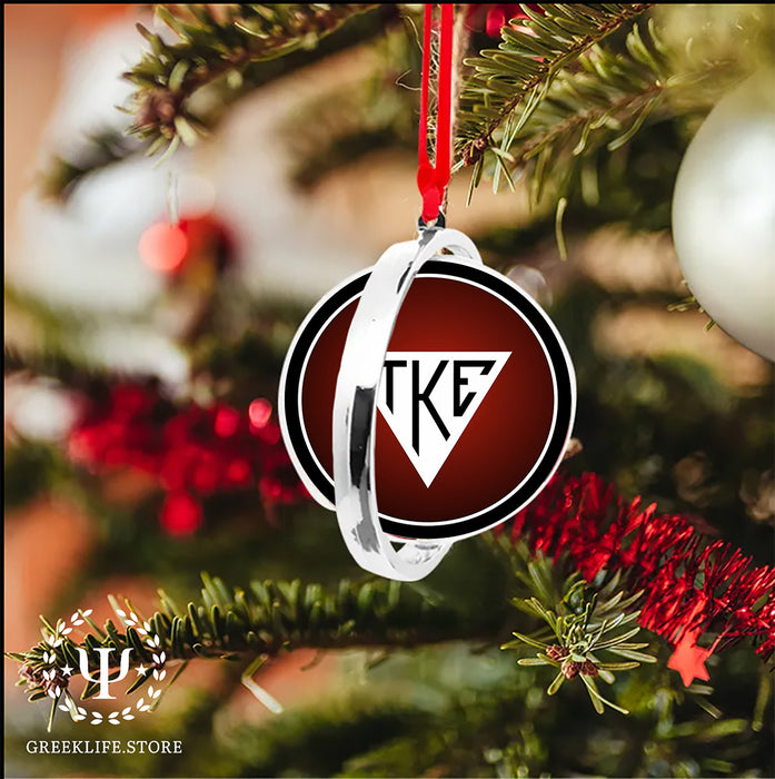 Tau Kappa Epsilon Christmas Reversible Flat Round Ornament
