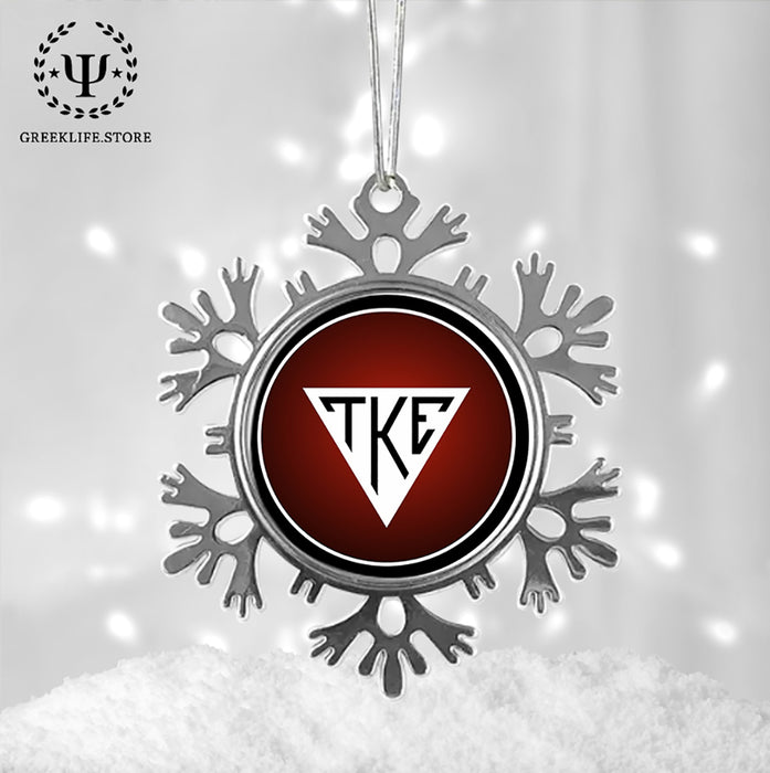 Tau Kappa Epsilon Christmas Ornament - Snowflake Metal