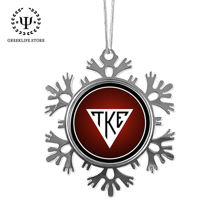 Tau Kappa Epsilon Christmas Ornament - Snowflake Metal