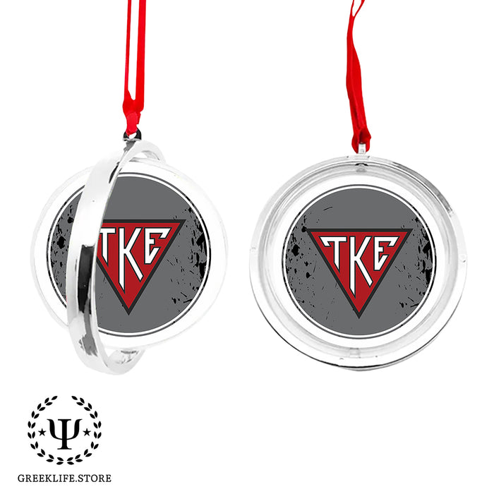 Tau Kappa Epsilon Christmas Reversible Flat Round Ornament