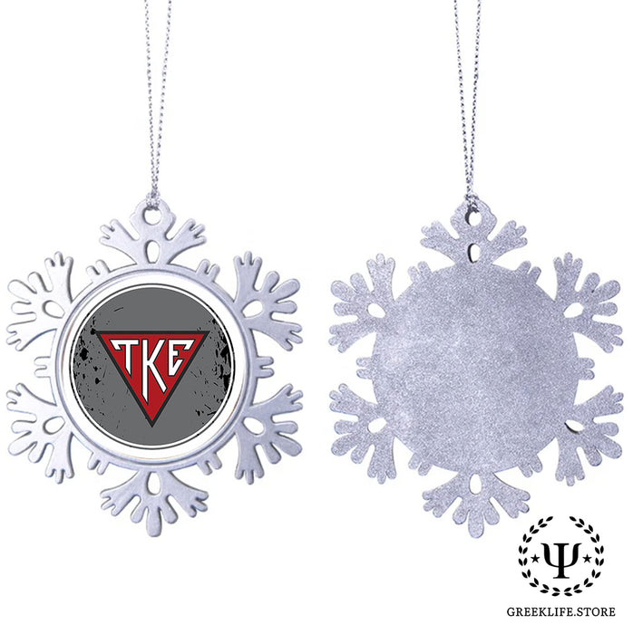 Tau Kappa Epsilon Christmas Ornament - Snowflake Metal