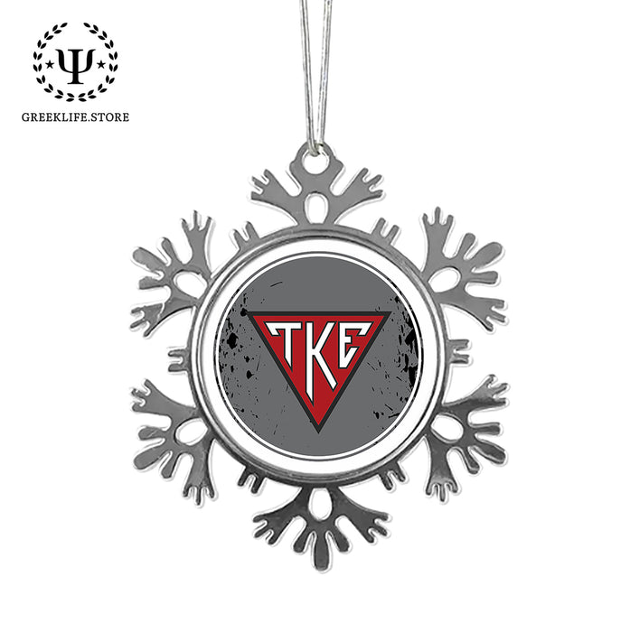 Tau Kappa Epsilon Christmas Ornament - Snowflake Metal