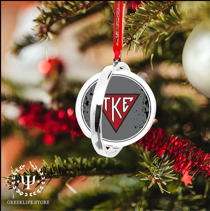 Tau Kappa Epsilon Christmas Reversible Flat Round Ornament