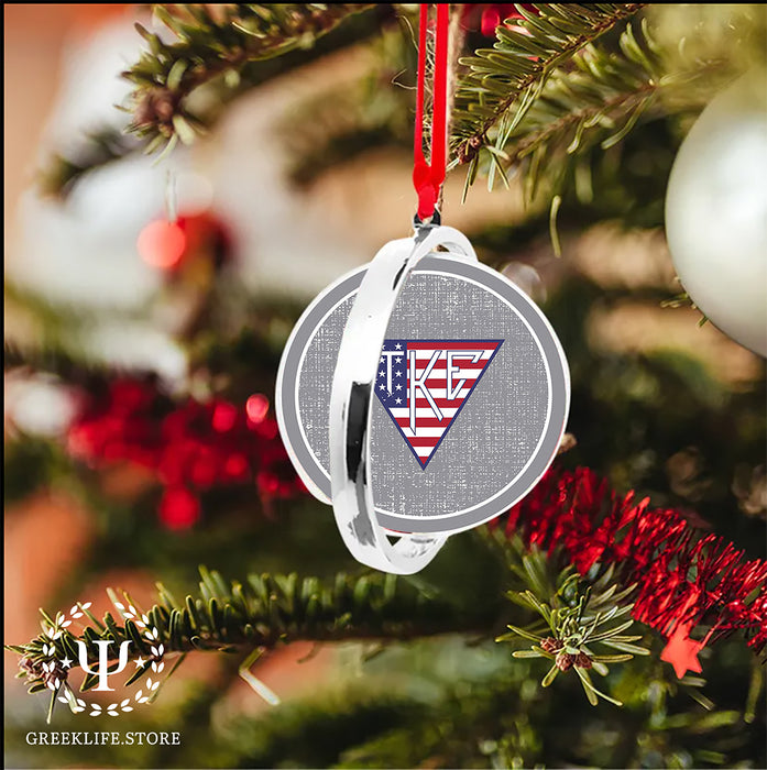 Tau Kappa Epsilon Christmas Reversible Flat Round Ornament