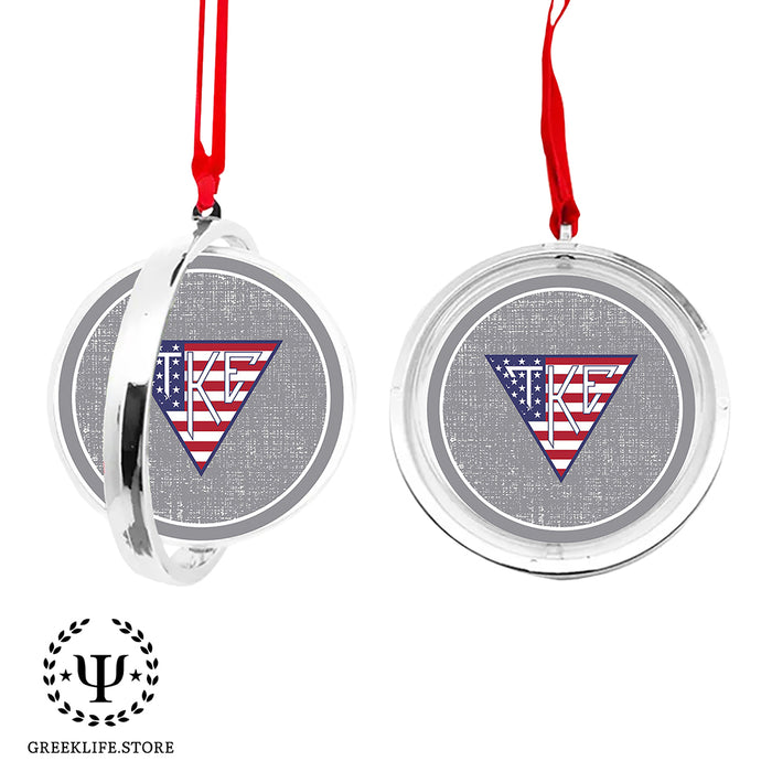 Tau Kappa Epsilon Christmas Reversible Flat Round Ornament