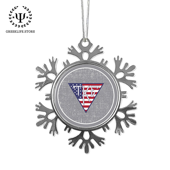 Tau Kappa Epsilon Christmas Ornament - Snowflake Metal