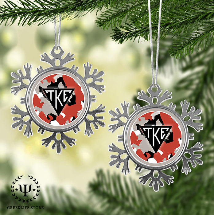 Tau Kappa Epsilon Christmas Ornament - Snowflake Metal