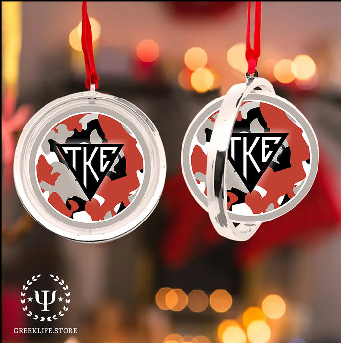 Tau Kappa Epsilon Christmas Reversible Flat Round Ornament