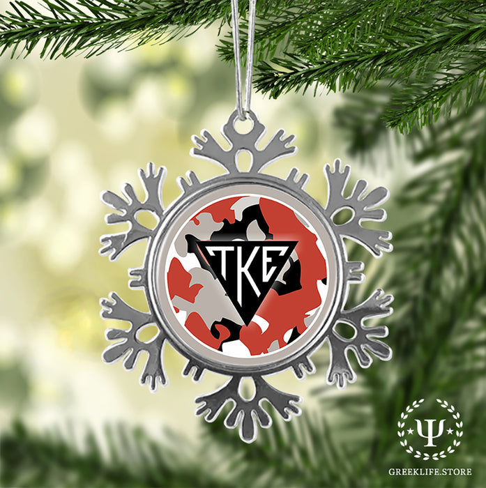 Tau Kappa Epsilon Christmas Ornament - Snowflake Metal