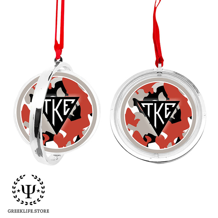 Tau Kappa Epsilon Christmas Reversible Flat Round Ornament