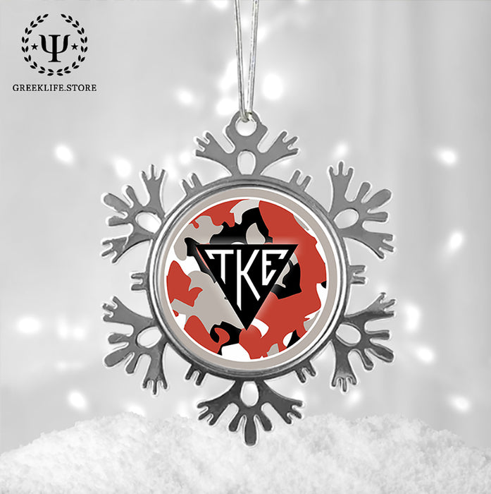 Tau Kappa Epsilon Christmas Ornament - Snowflake Metal