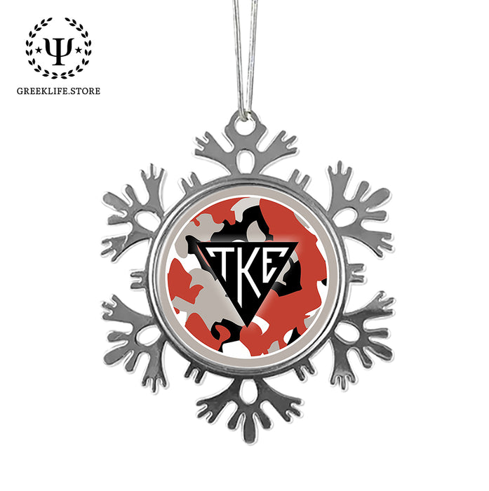 Tau Kappa Epsilon Christmas Ornament - Snowflake Metal