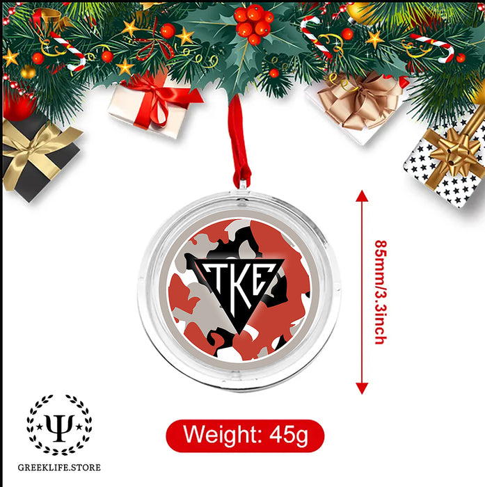 Tau Kappa Epsilon Christmas Reversible Flat Round Ornament