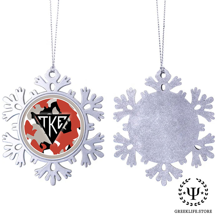 Tau Kappa Epsilon Christmas Ornament - Snowflake Metal