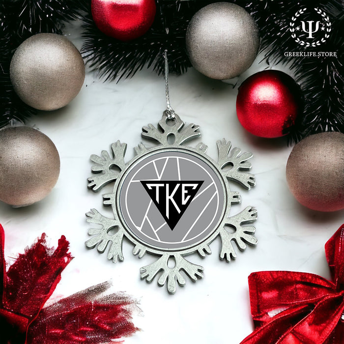 Tau Kappa Epsilon Christmas Ornament - Snowflake Metal