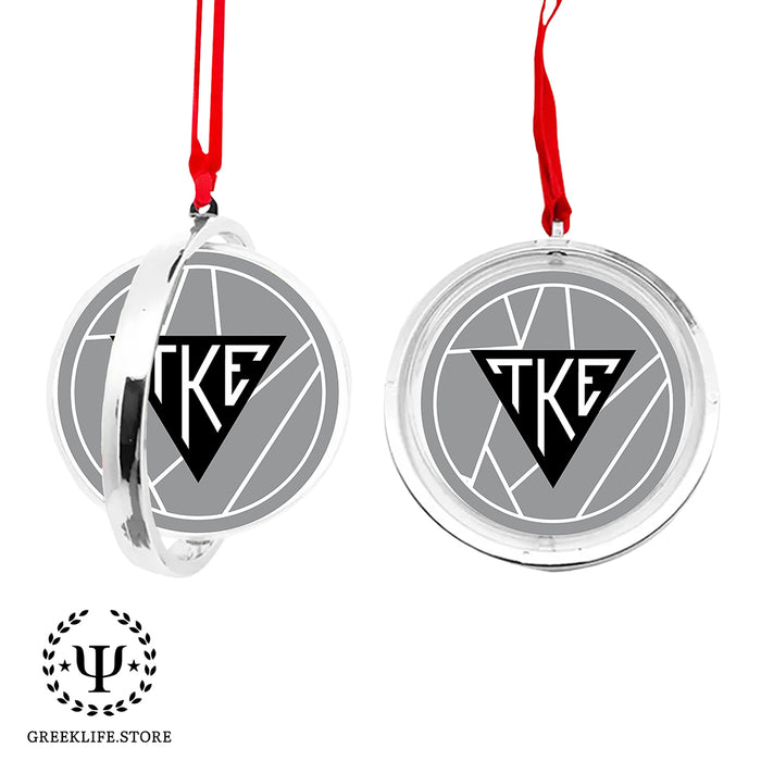 Tau Kappa Epsilon Christmas Reversible Flat Round Ornament