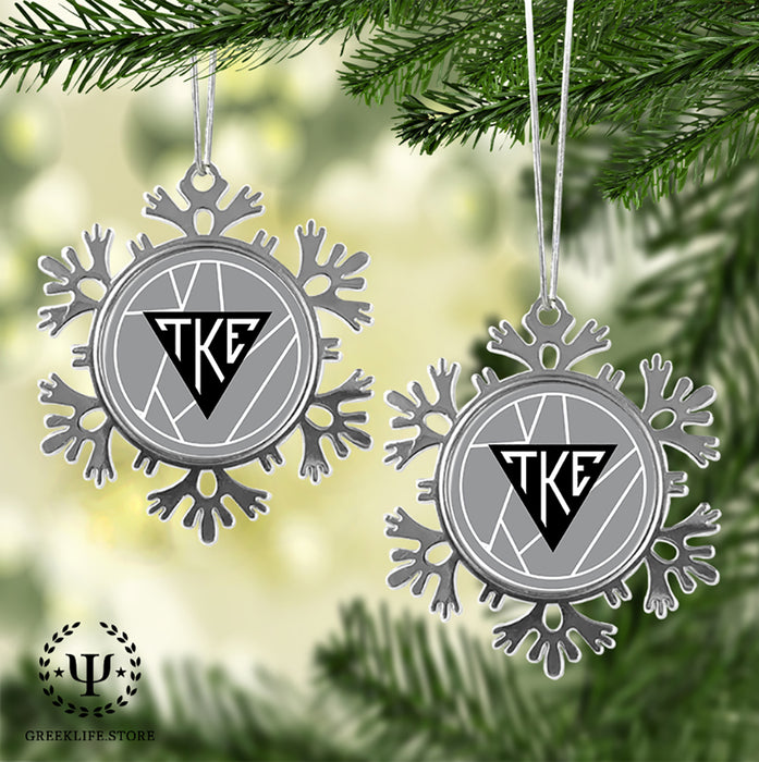 Tau Kappa Epsilon Christmas Ornament - Snowflake Metal