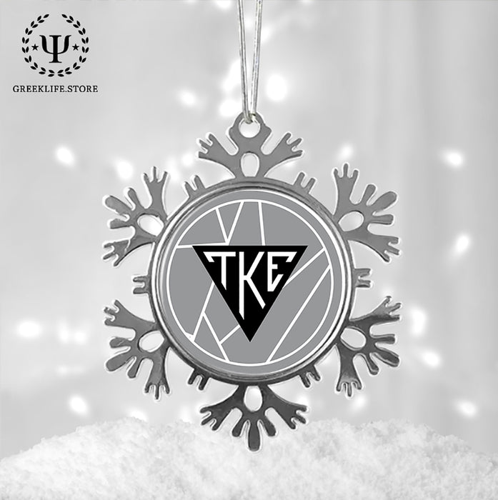 Tau Kappa Epsilon Christmas Ornament - Snowflake Metal