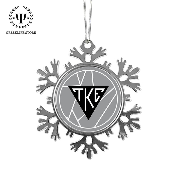 Tau Kappa Epsilon Christmas Ornament - Snowflake Metal