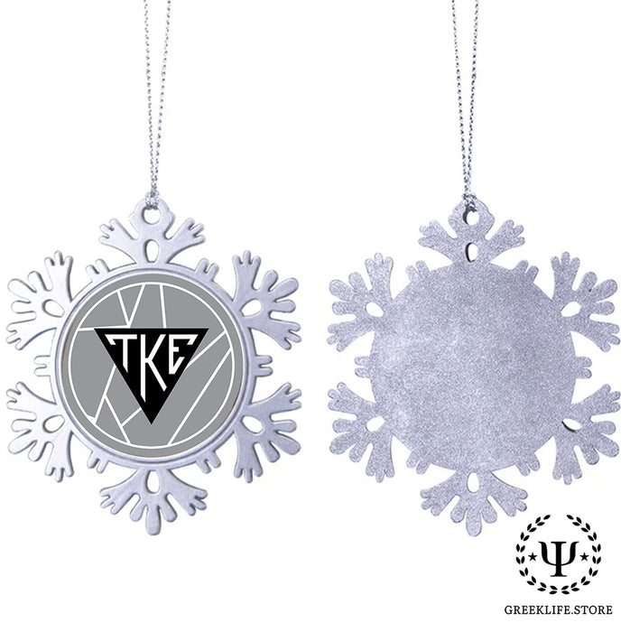 Tau Kappa Epsilon Christmas Ornament - Snowflake Metal