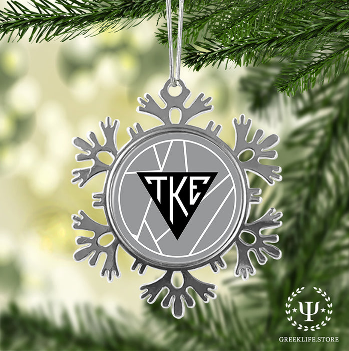 Tau Kappa Epsilon Christmas Ornament - Snowflake Metal