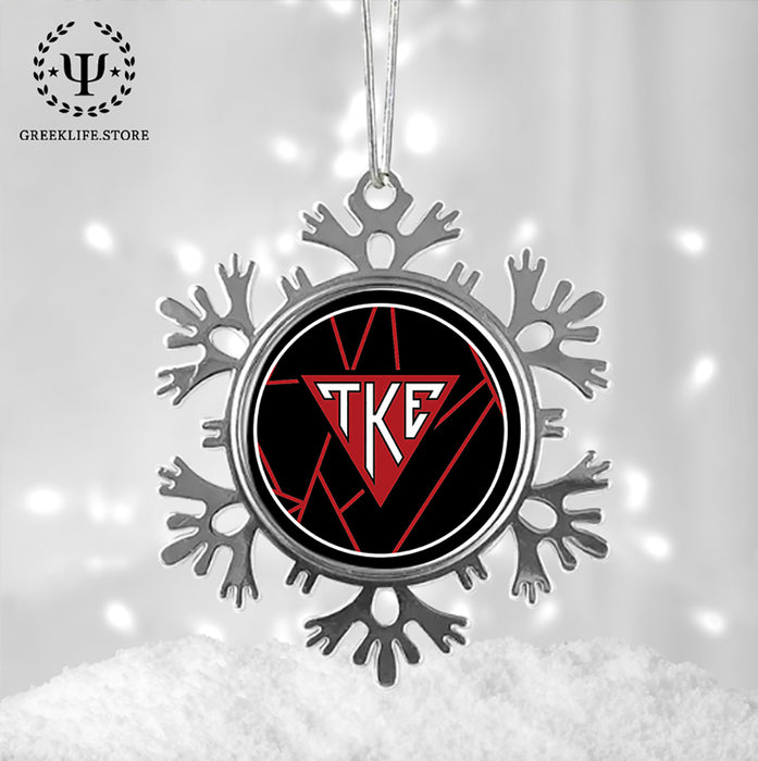 Tau Kappa Epsilon Christmas Ornament - Snowflake Metal
