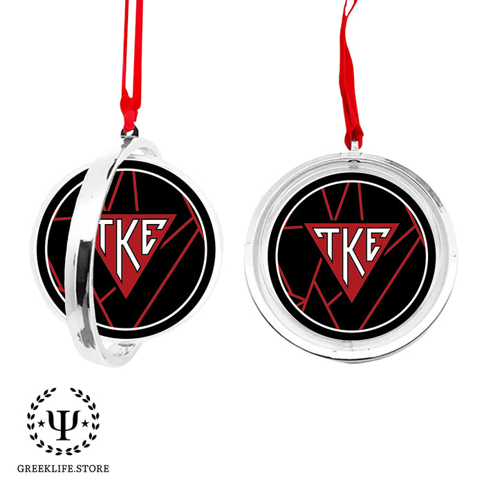 Tau Kappa Epsilon Christmas Reversible Flat Round Ornament