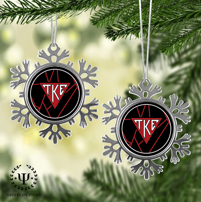Tau Kappa Epsilon Christmas Ornament - Snowflake Metal