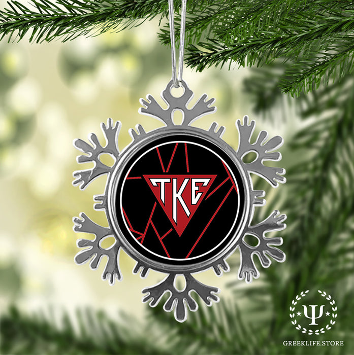 Tau Kappa Epsilon Christmas Ornament - Snowflake Metal
