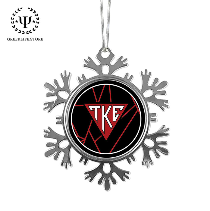 Tau Kappa Epsilon Christmas Ornament - Snowflake Metal
