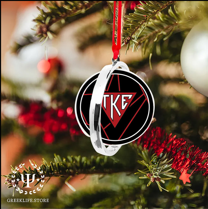 Tau Kappa Epsilon Christmas Reversible Flat Round Ornament
