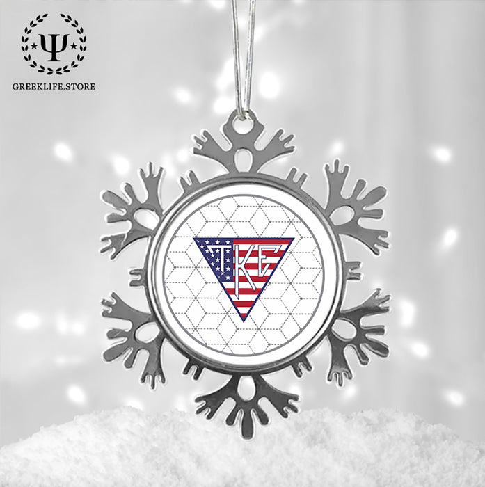 Tau Kappa Epsilon Christmas Ornament - Snowflake Metal