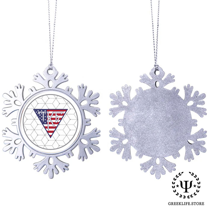 Tau Kappa Epsilon Christmas Ornament - Snowflake Metal