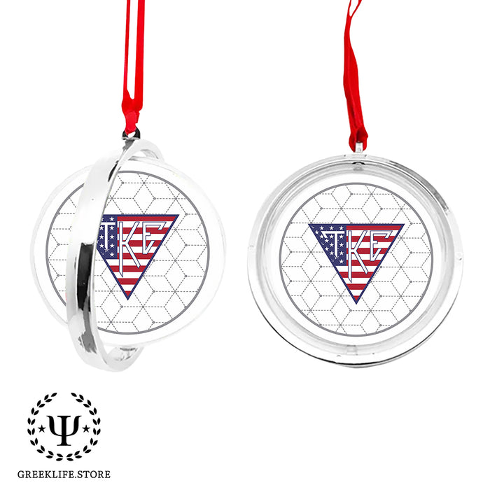 Tau Kappa Epsilon Christmas Reversible Flat Round Ornament