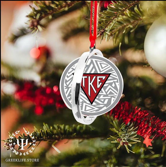 Tau Kappa Epsilon Christmas Reversible Flat Round Ornament