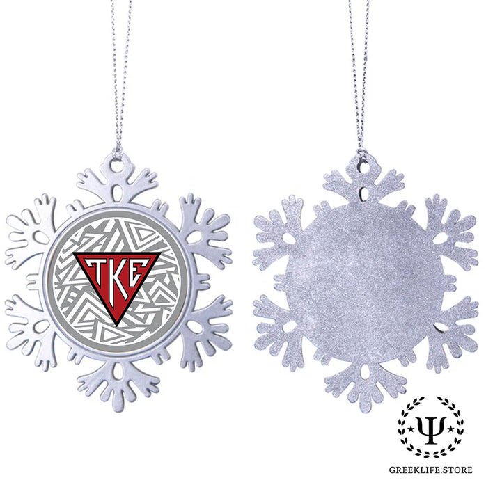 Tau Kappa Epsilon Christmas Ornament - Snowflake Metal