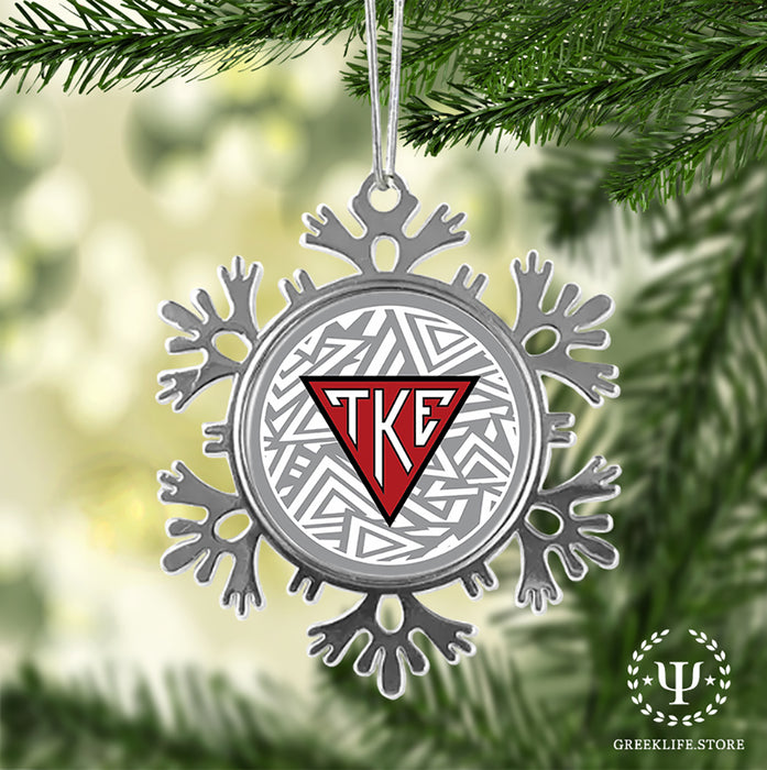 Tau Kappa Epsilon Christmas Ornament - Snowflake Metal