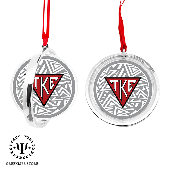 Tau Kappa Epsilon Christmas Reversible Flat Round Ornament