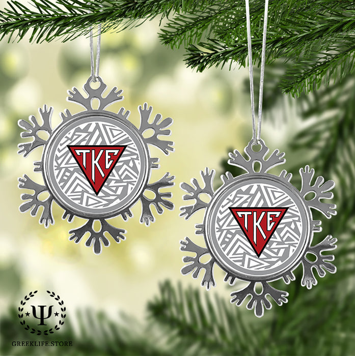 Tau Kappa Epsilon Christmas Ornament - Snowflake Metal