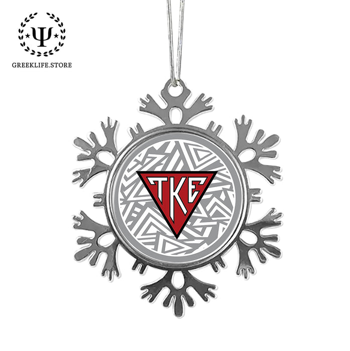 Tau Kappa Epsilon Christmas Ornament - Snowflake Metal
