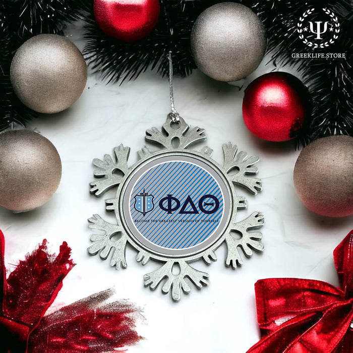 Phi Delta Theta Christmas Ornament - Snowflake Metal