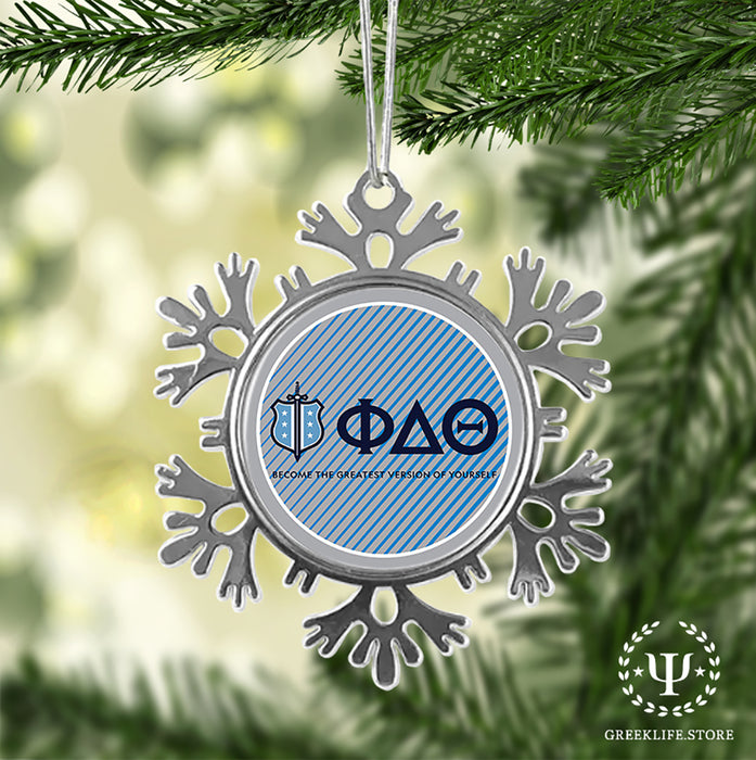 Phi Delta Theta Christmas Ornament - Snowflake Metal