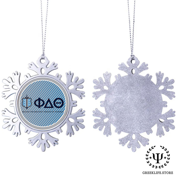 Phi Delta Theta Christmas Ornament - Snowflake Metal