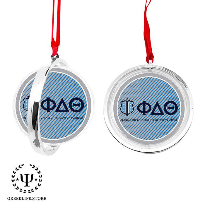 Phi Delta Theta Christmas Reversible Flat Round Ornament