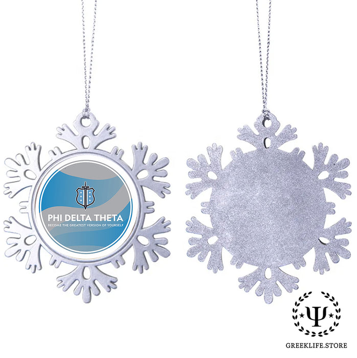 Phi Delta Theta Christmas Ornament - Snowflake Metal