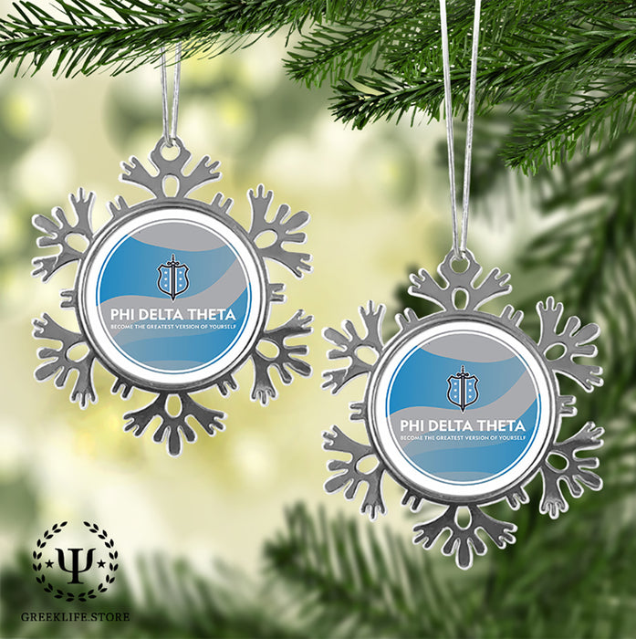 Phi Delta Theta Christmas Ornament - Snowflake Metal