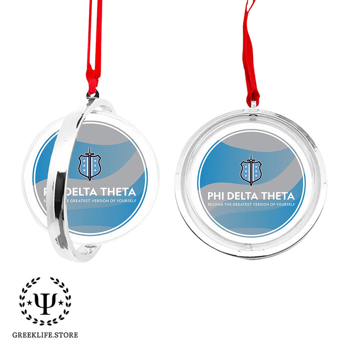 Phi Delta Theta Christmas Reversible Flat Round Ornament