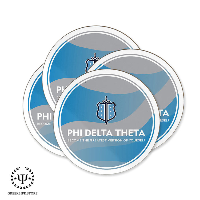 Phi Delta Theta Beverage coaster round (Set of 4)