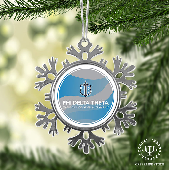 Phi Delta Theta Christmas Ornament - Snowflake Metal